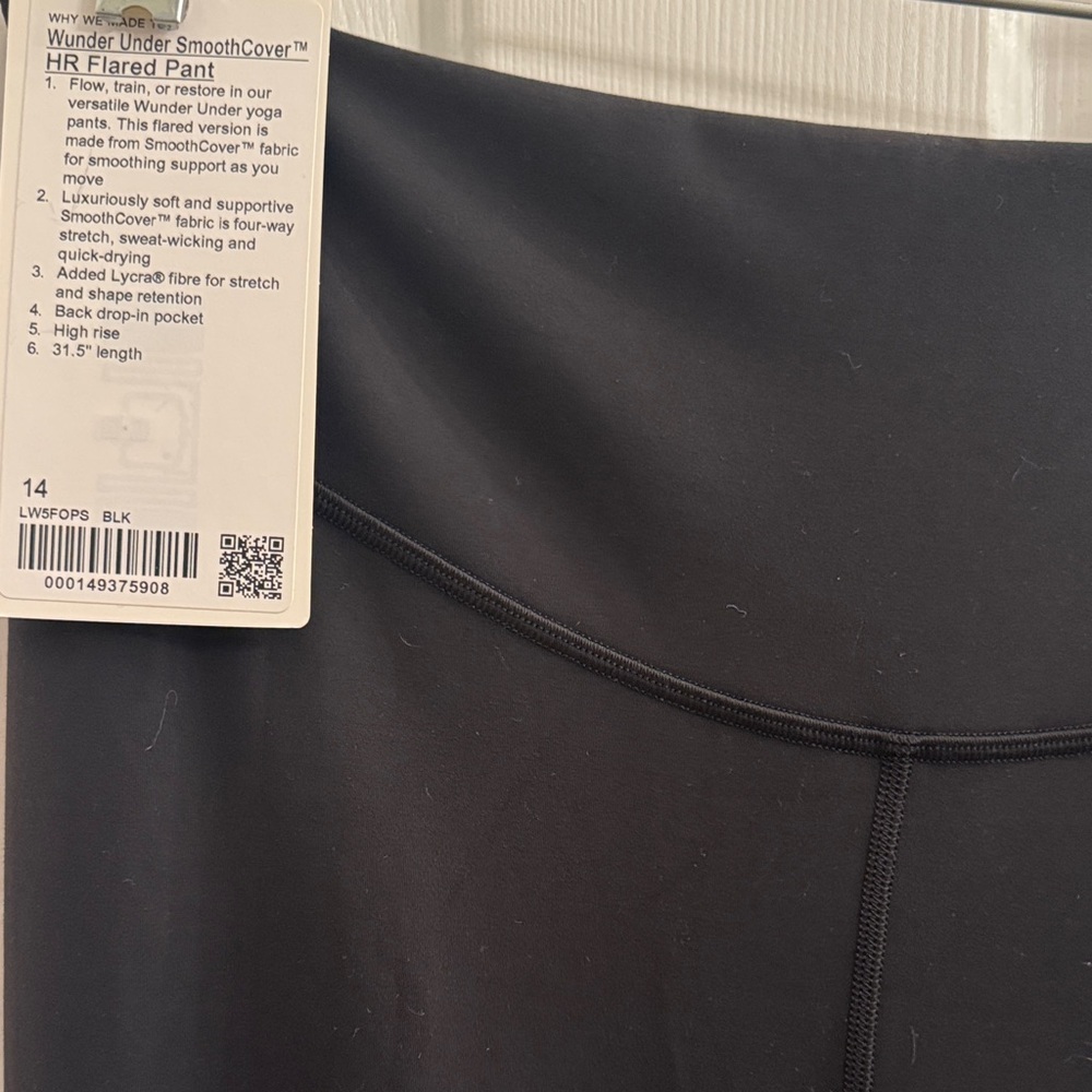 Lululemon 14 Wunder Under smooth cover Flared Pant
 Sz 14. Inseam 31.5 New